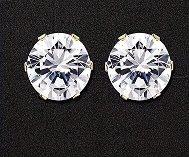 Boucles d’oreilles en plaqué or avec zircon brillant