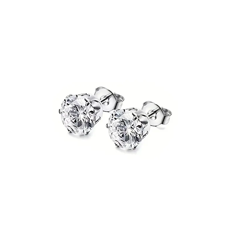 Boucles d’oreilles argent acier inoxydable 