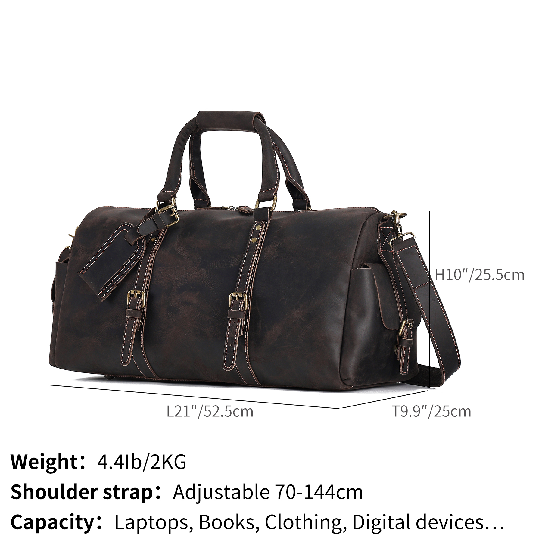 Vintage Leather Duffel Bag