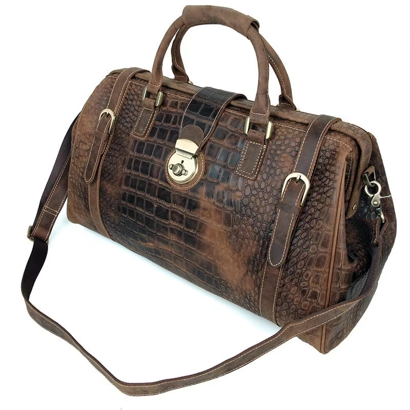 Vintage Leather Duffel Bag