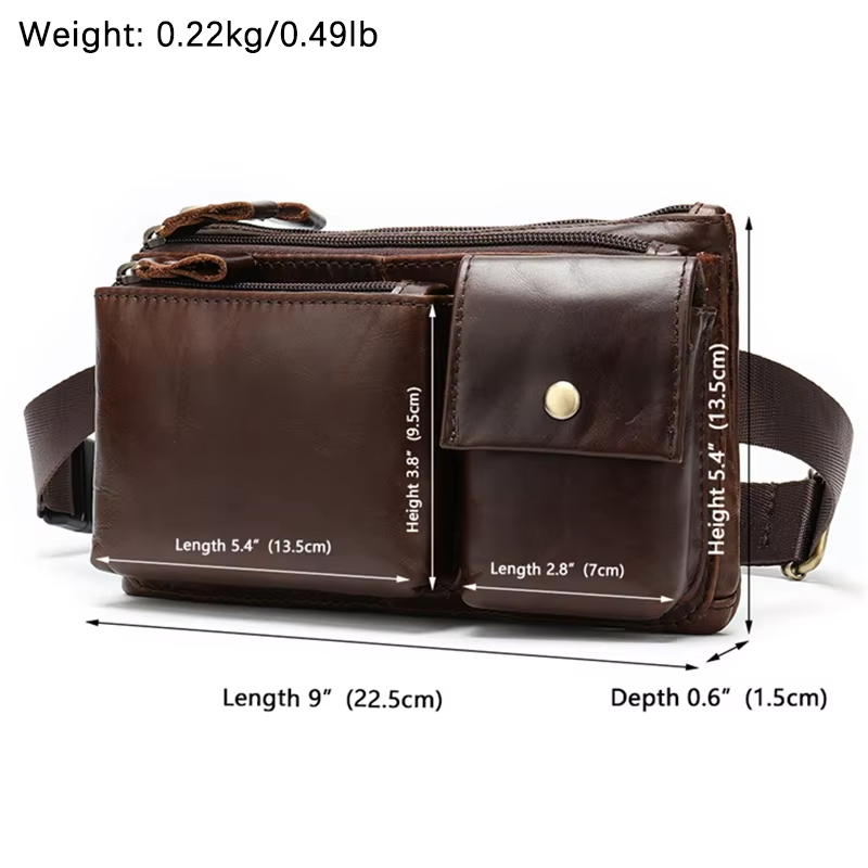 Premium Leather Waist Bag