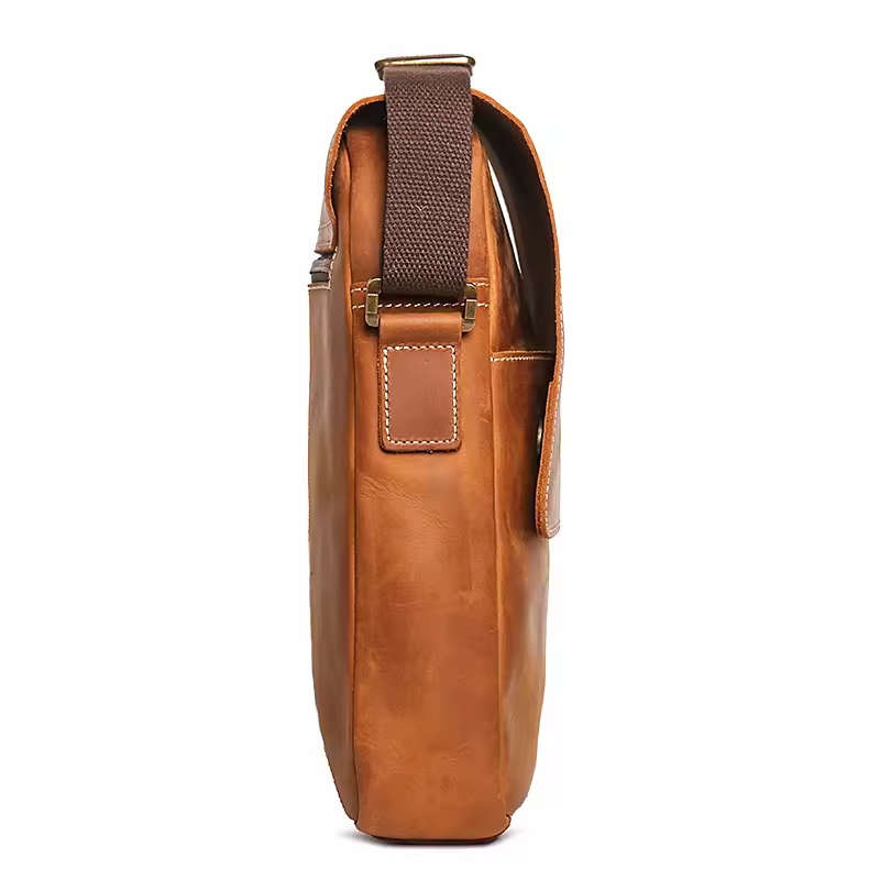 Classic Leather Messenger Bag