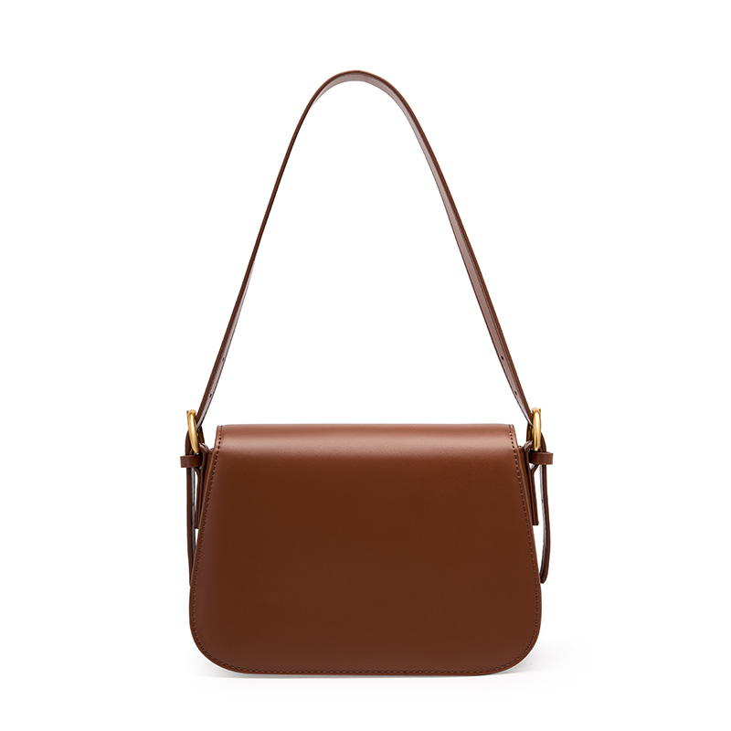 Classic Brown Leather Shoulder Bag