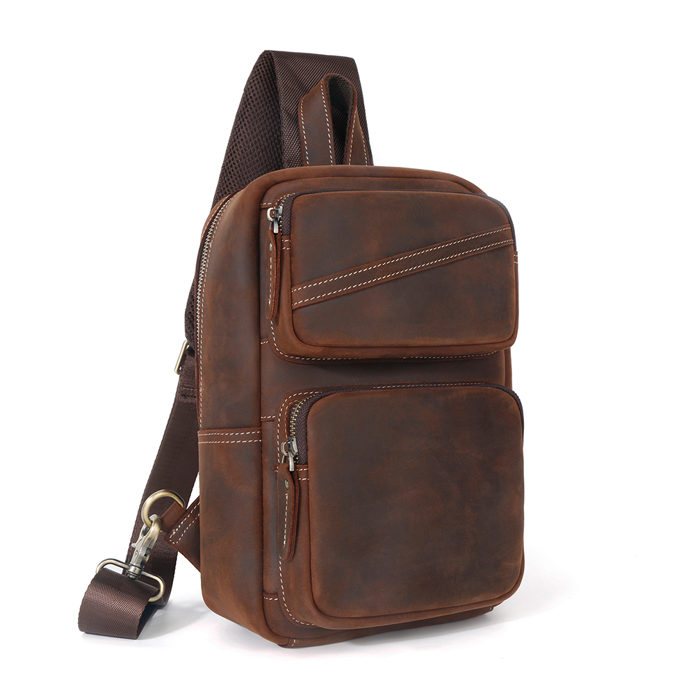 Leather Crossbody Sling Bag