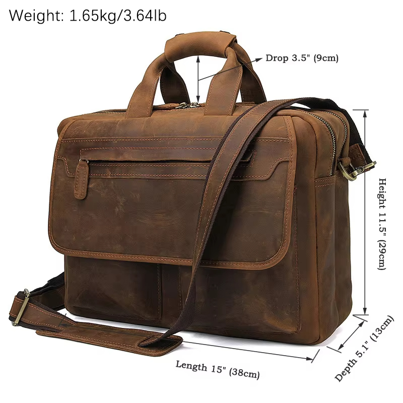 Vintage Leather Messenger Bag