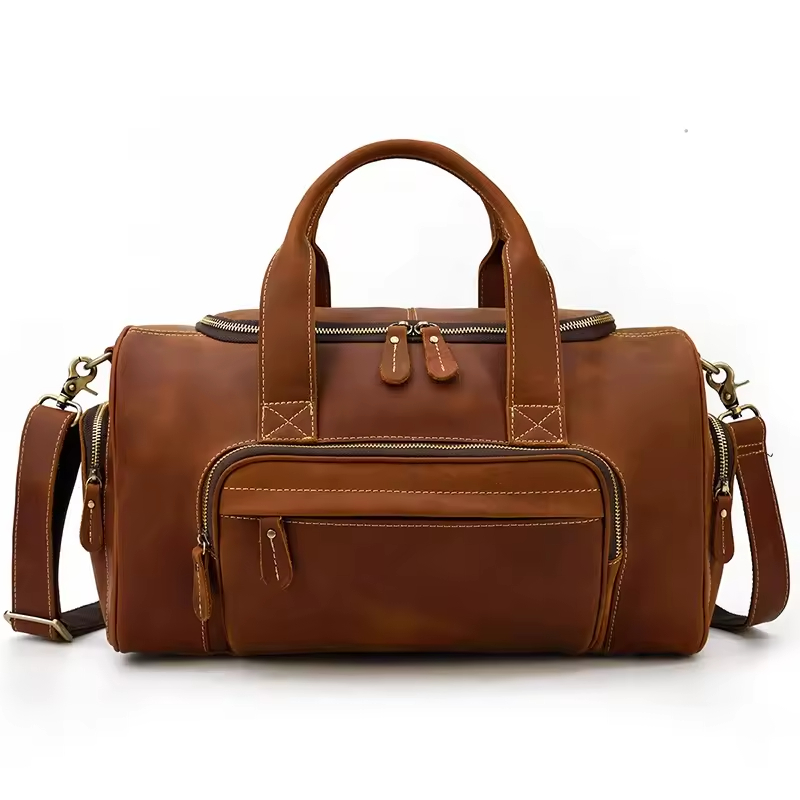Vintage Leather Duffel Bag