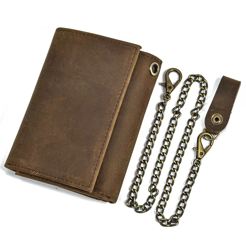 Vintage Leather Chain Wallet