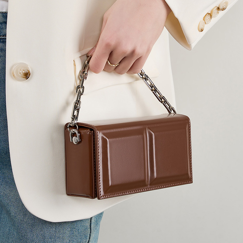 Modern White Leather Shoulder Bag