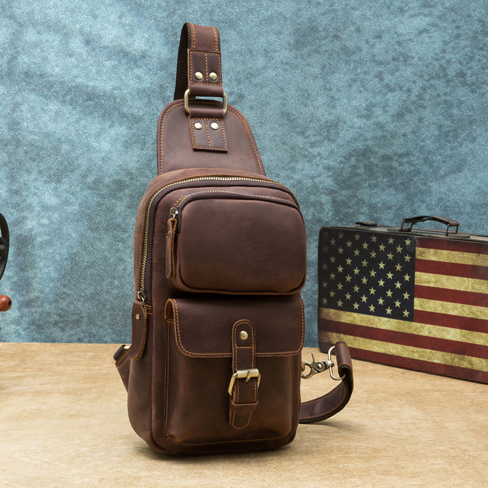 Vintage Leather Sling Bag