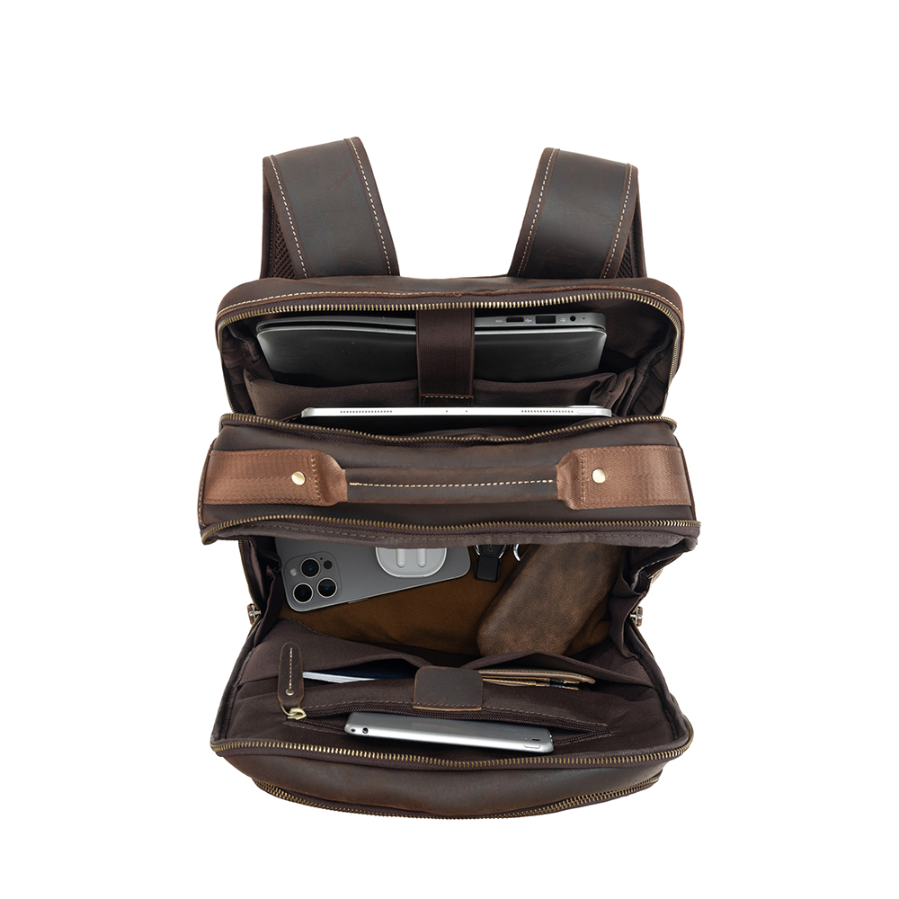 Leather Laptop Backpack