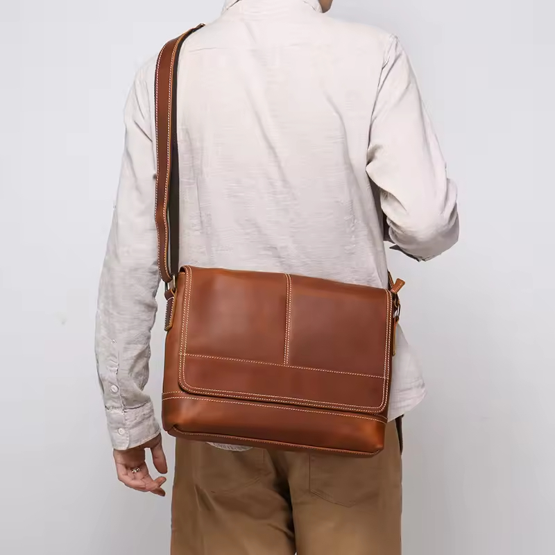 Leather Messenger Bag