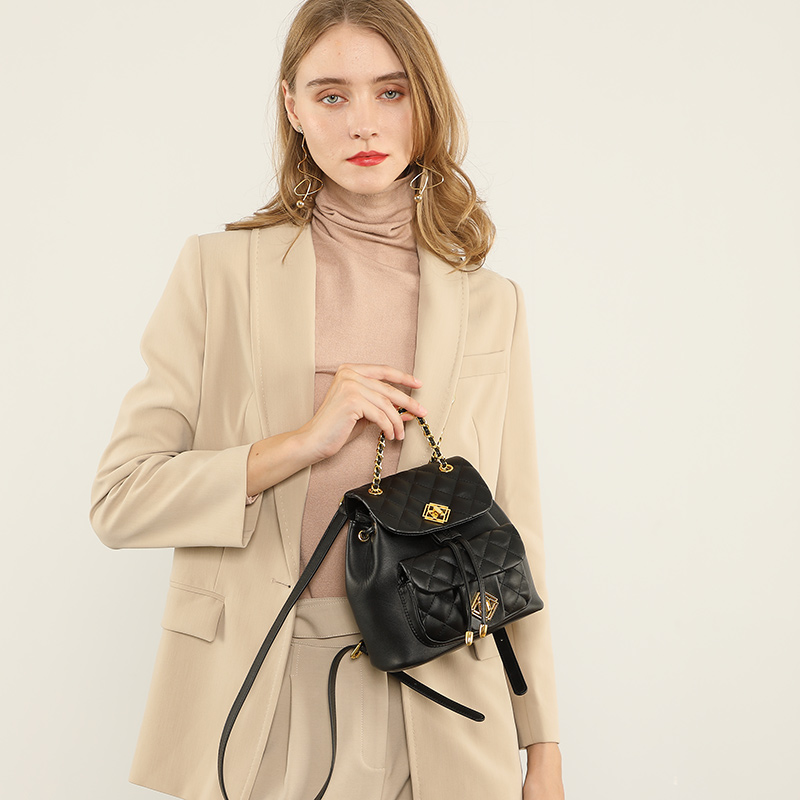 Quilted Leather Mini Backpack