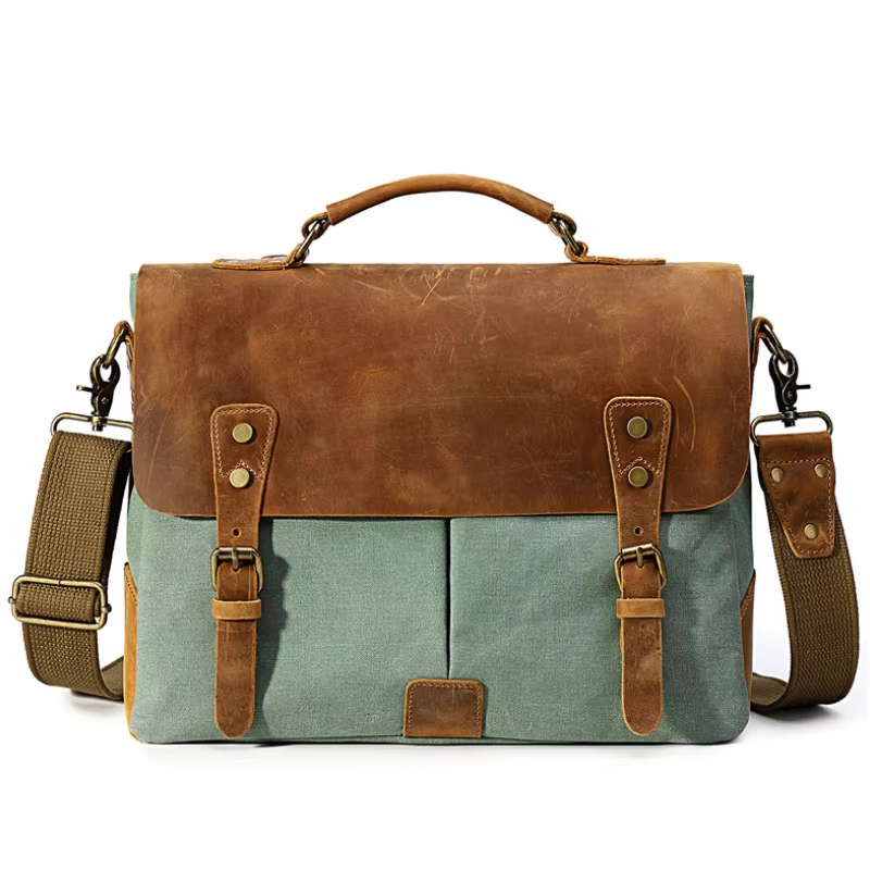 Vintage Leather Messenger Bag