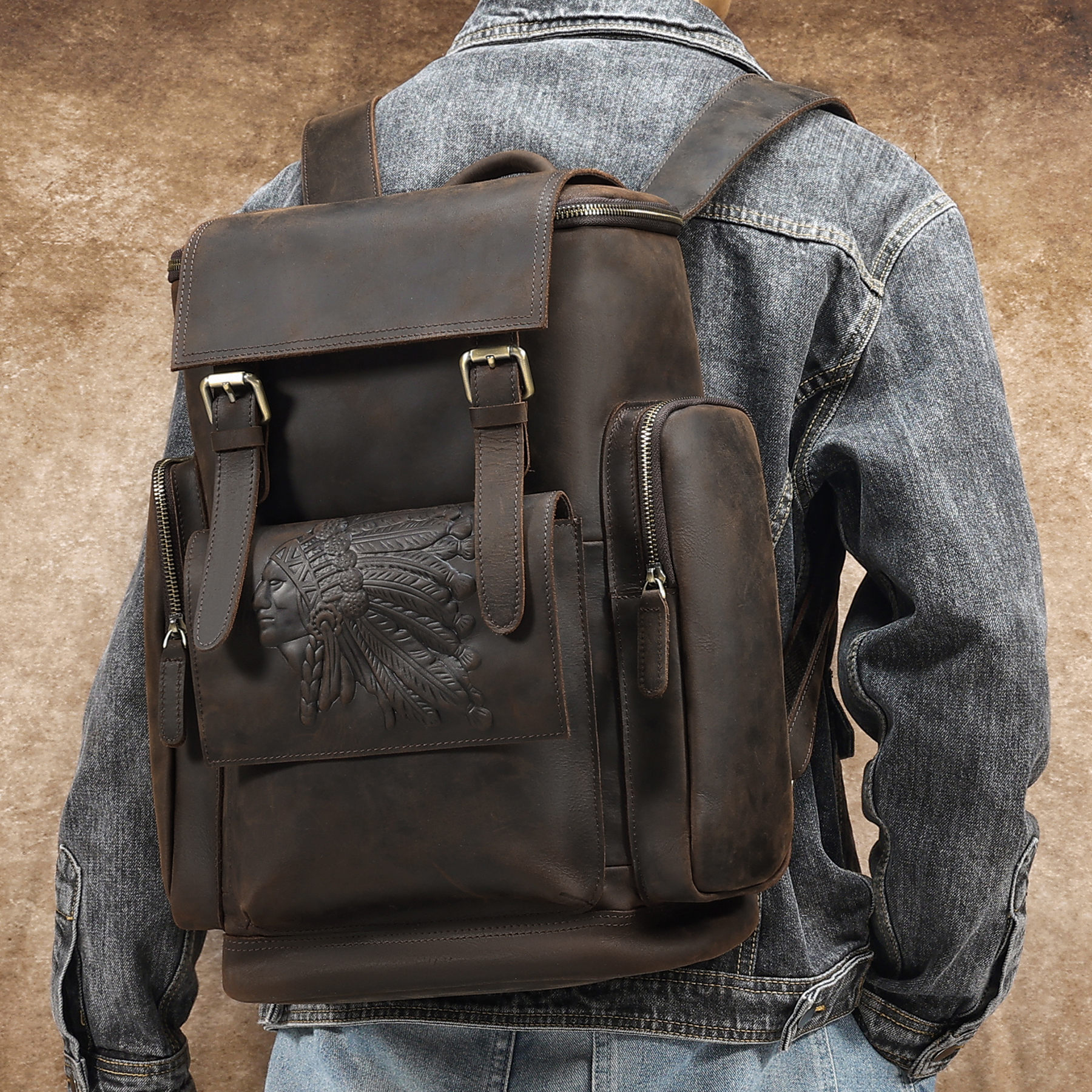 Vintage Leather Backpack