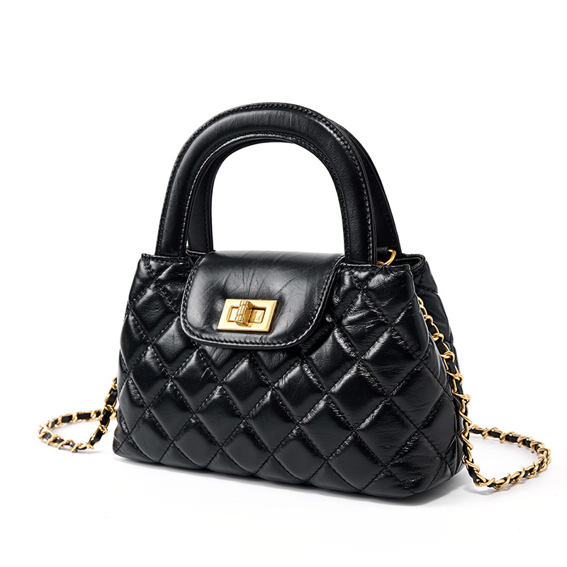 Quilted Black Handbag