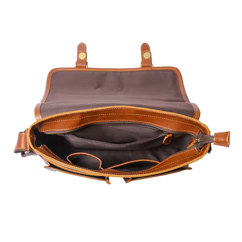 Classic Leather Messenger Bag