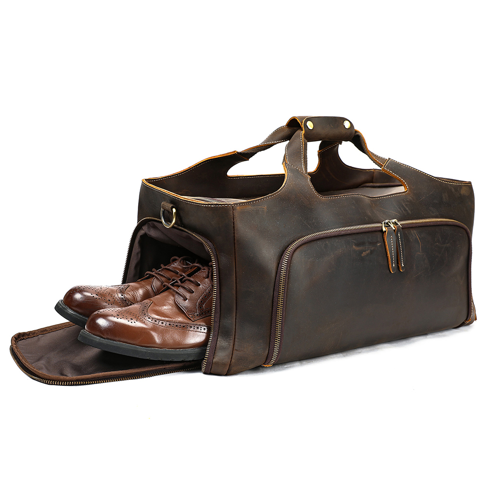 Vintage Leather Duffel Bag