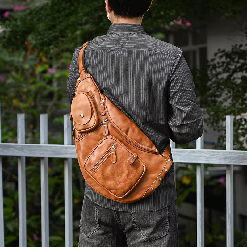 Leather Sling Backpack