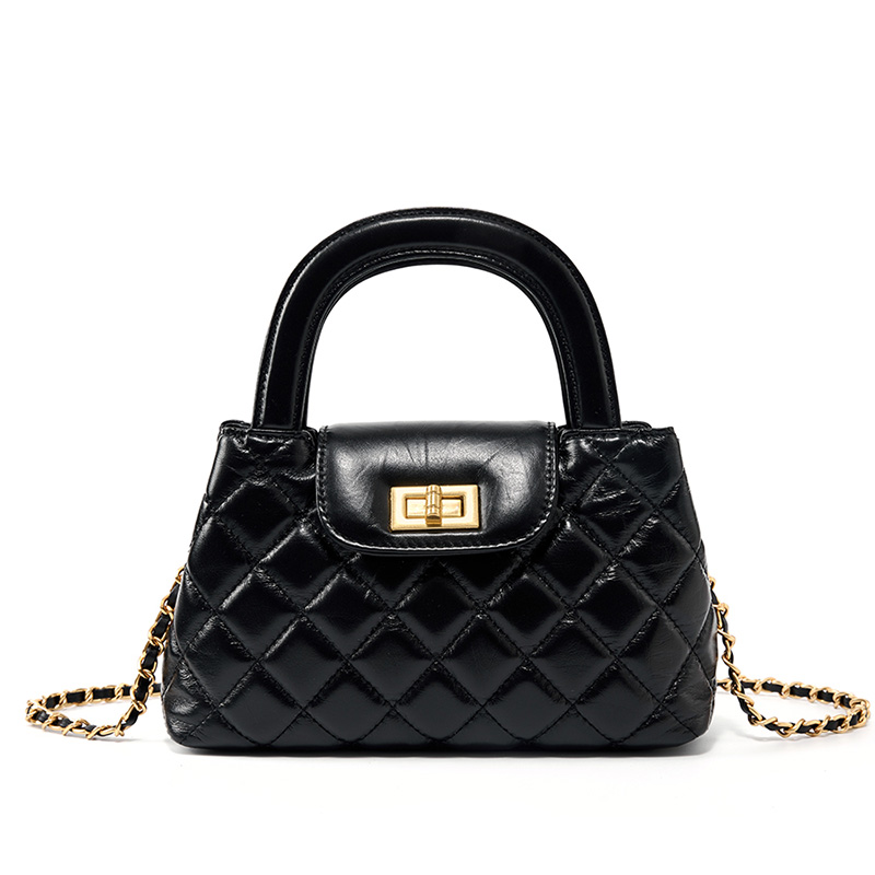 Quilted Black Handbag