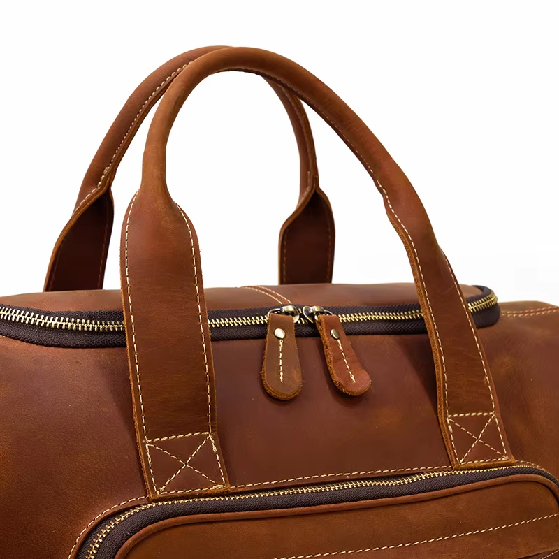 Vintage Leather Duffel Bag