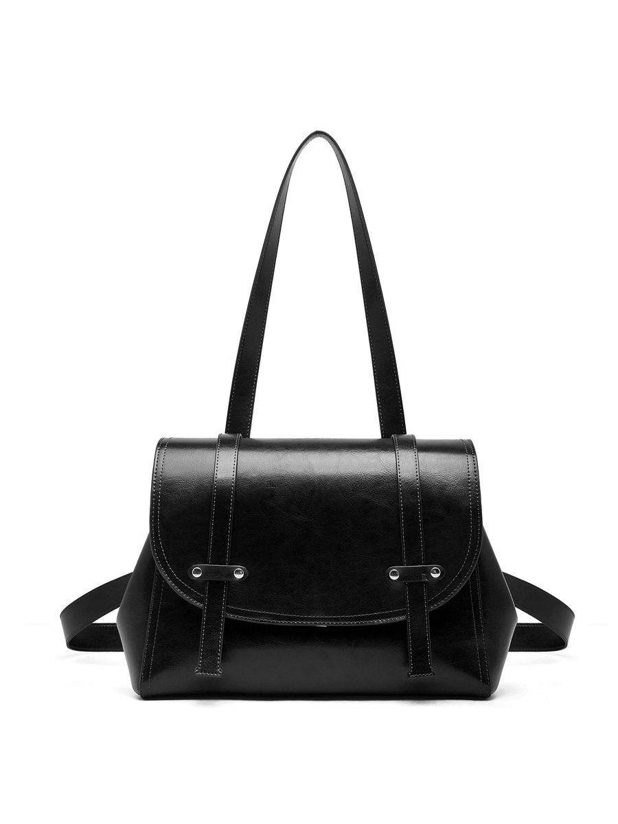 Black Leather Shoulder Bag