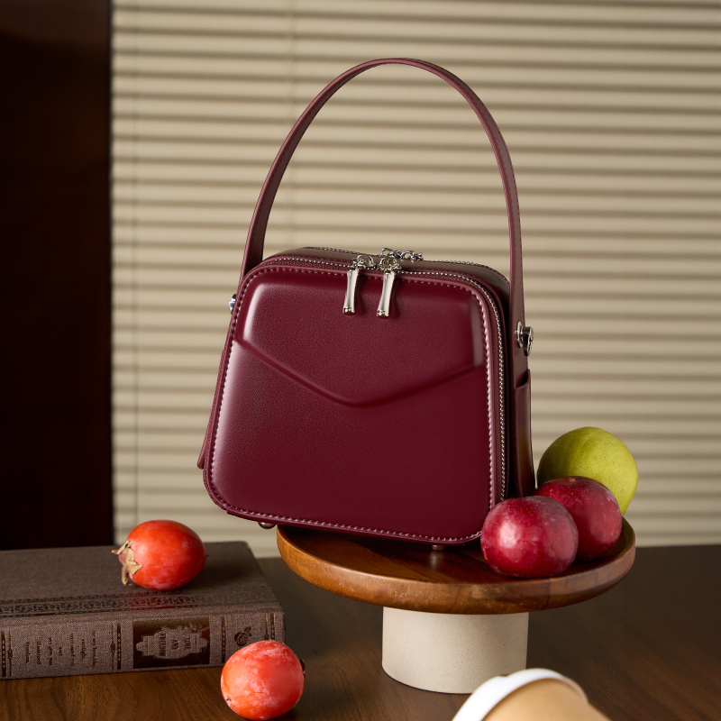 Burgundy Leather Handbag