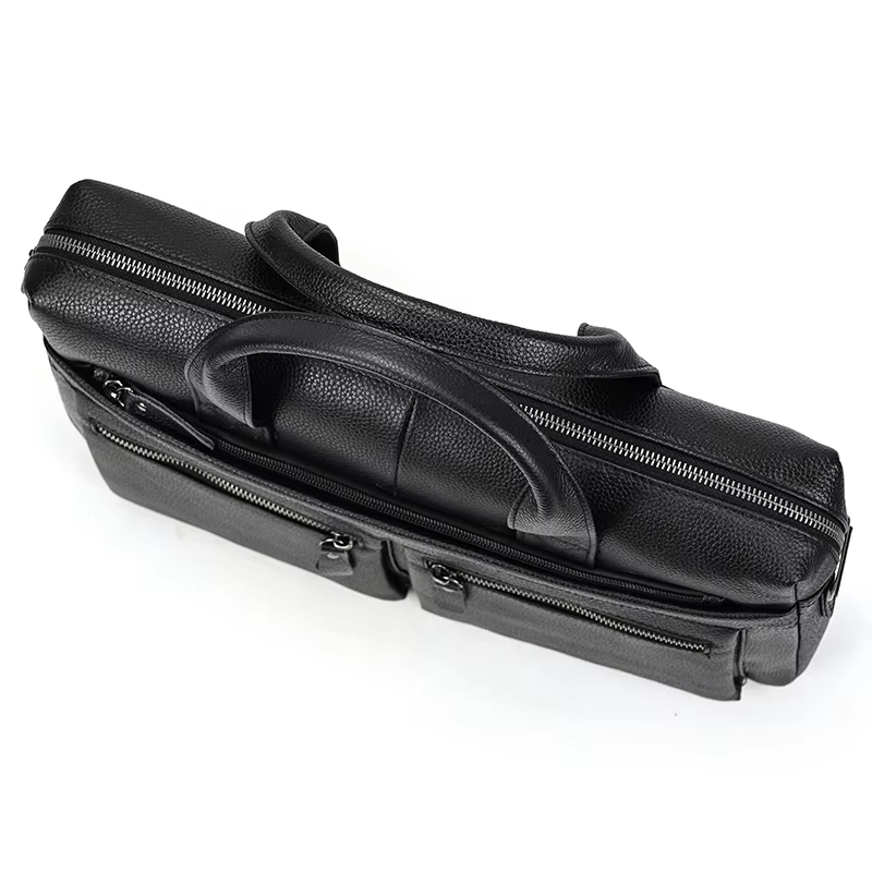 Black Leather Laptop Bag