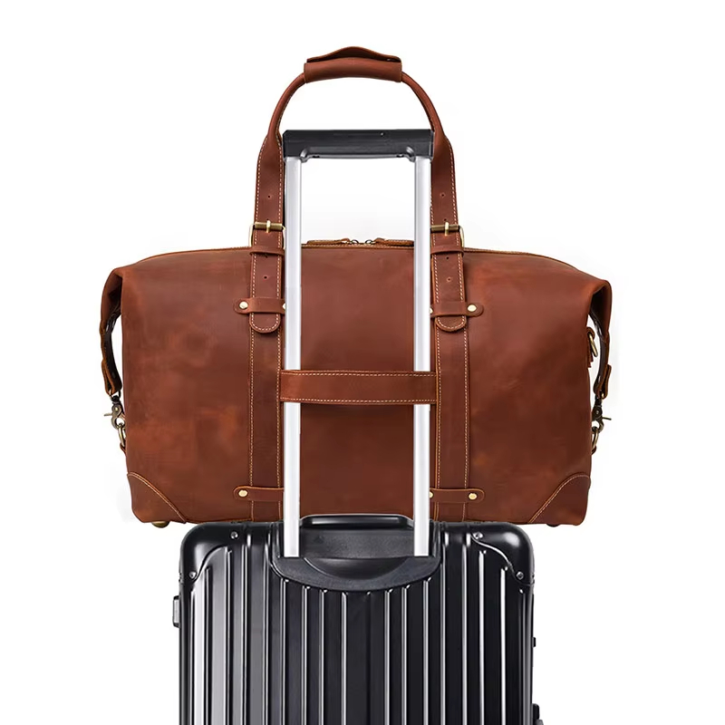 Vintage Leather Duffel Bag