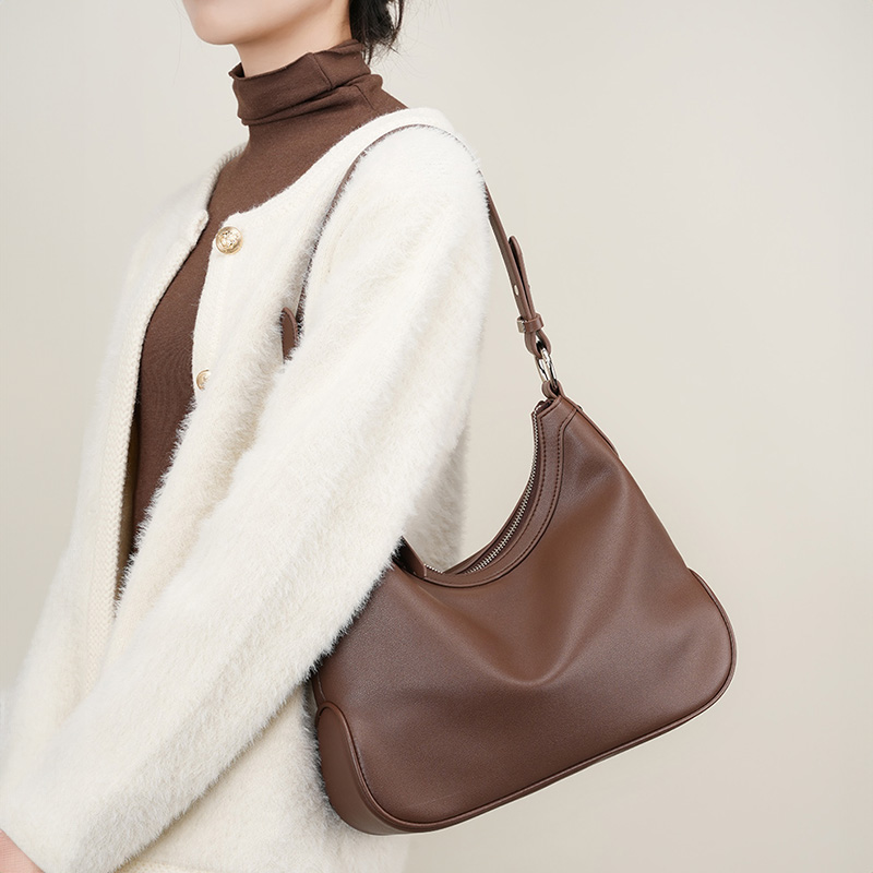 Brown Leather Shoulder Bag