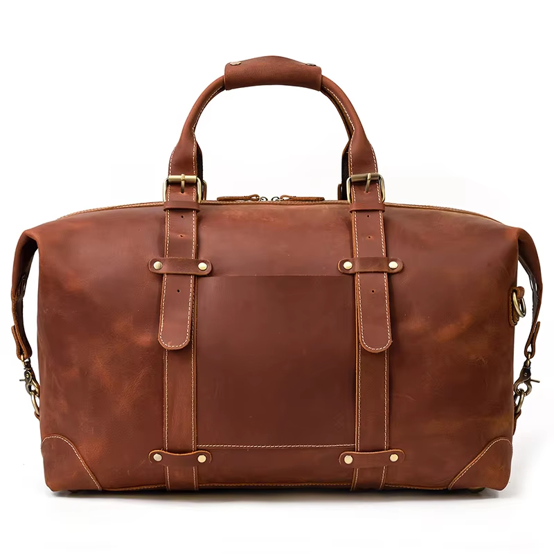 Vintage Leather Duffel Bag