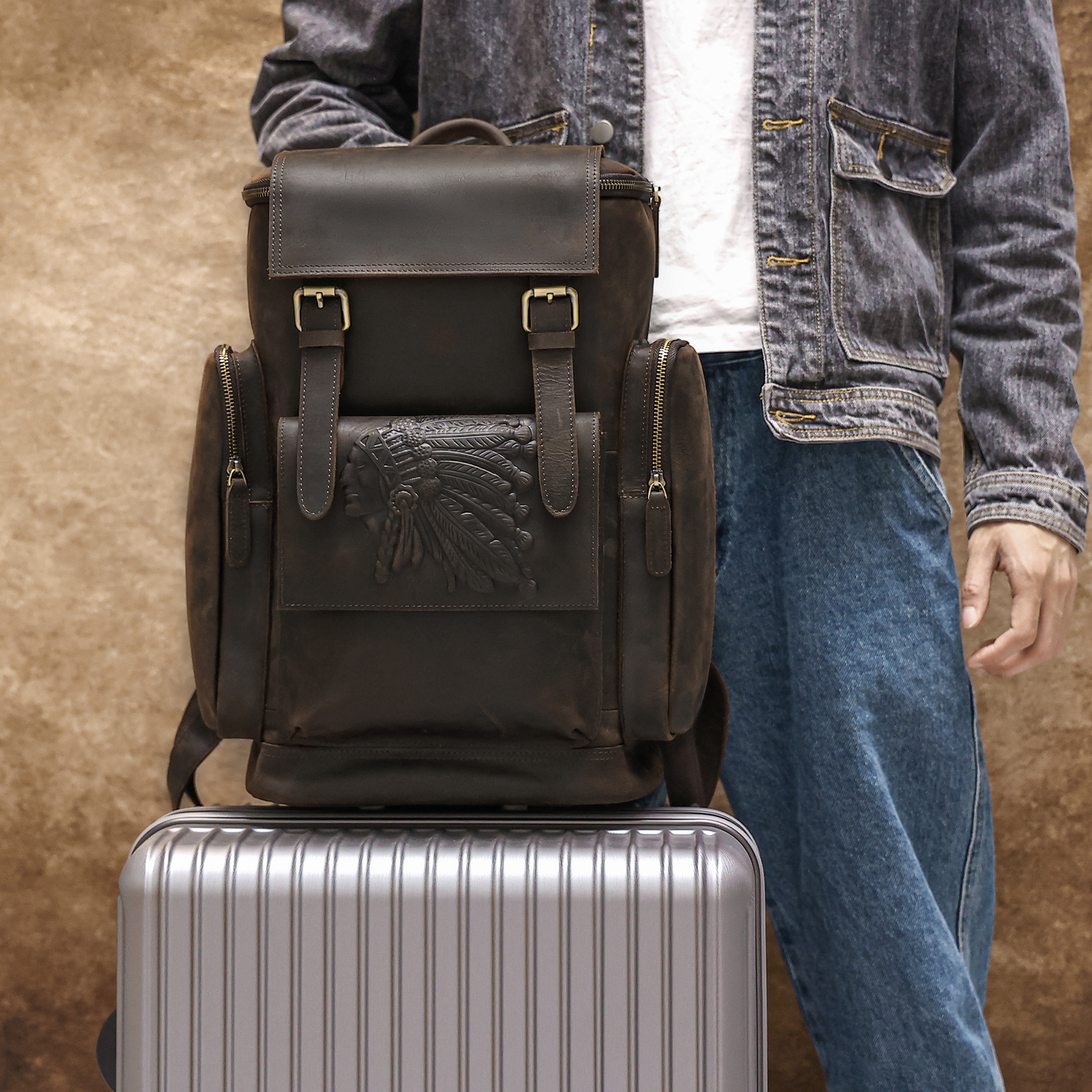 Vintage Leather Backpack