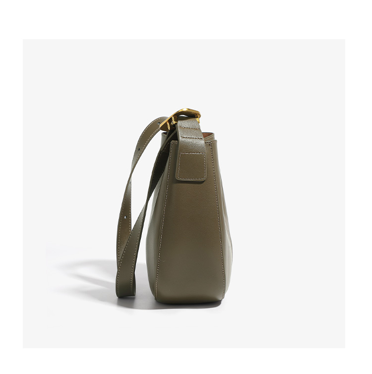 Olive Leather Shoulder Bag