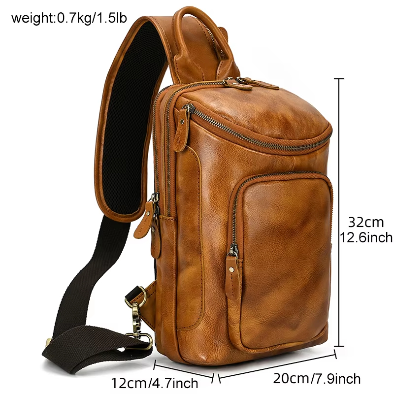 Leather Sling Backpack
