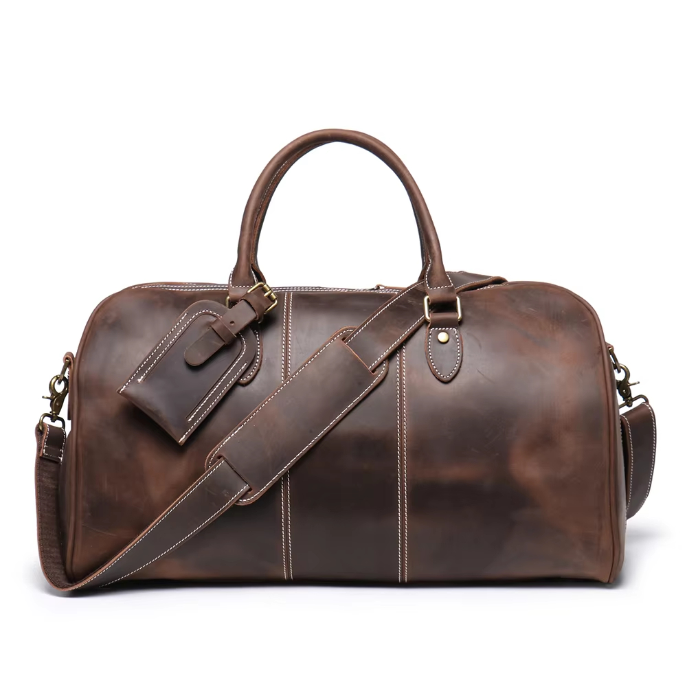 Vintage Leather Duffel Bag