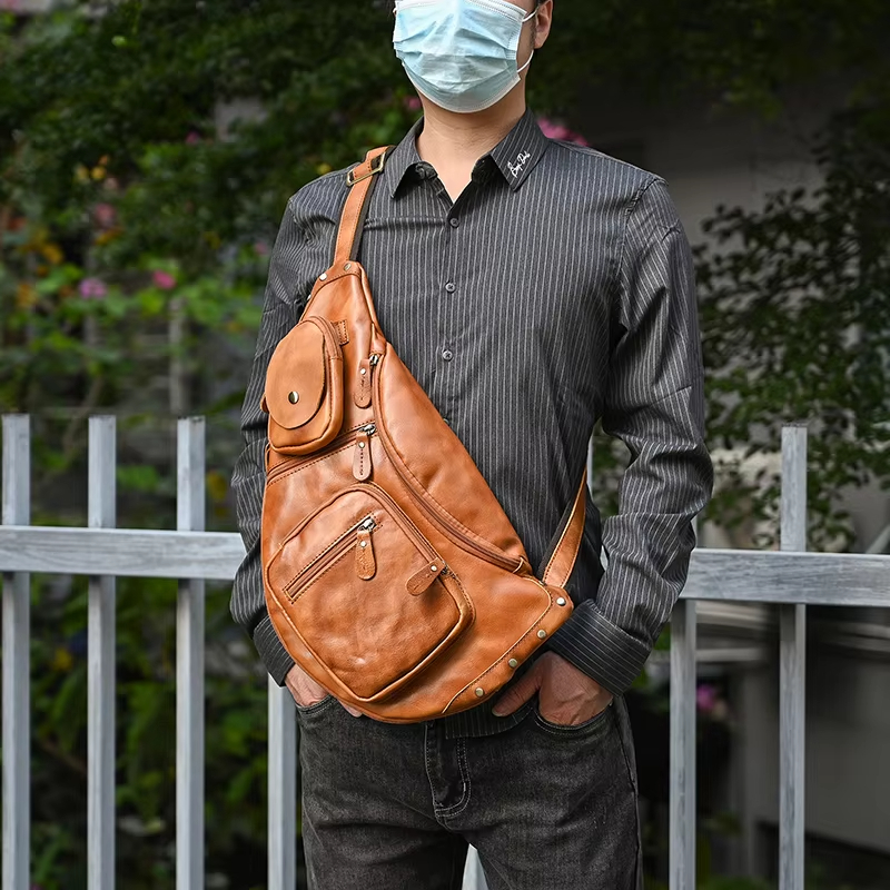 Leather Sling Backpack