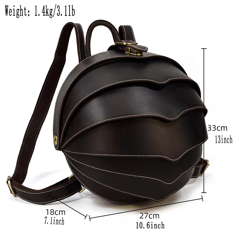 Armored Leather Backpack