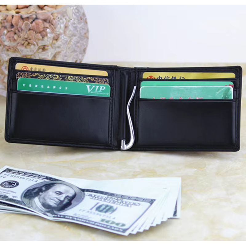 Leather Money Clip Wallet