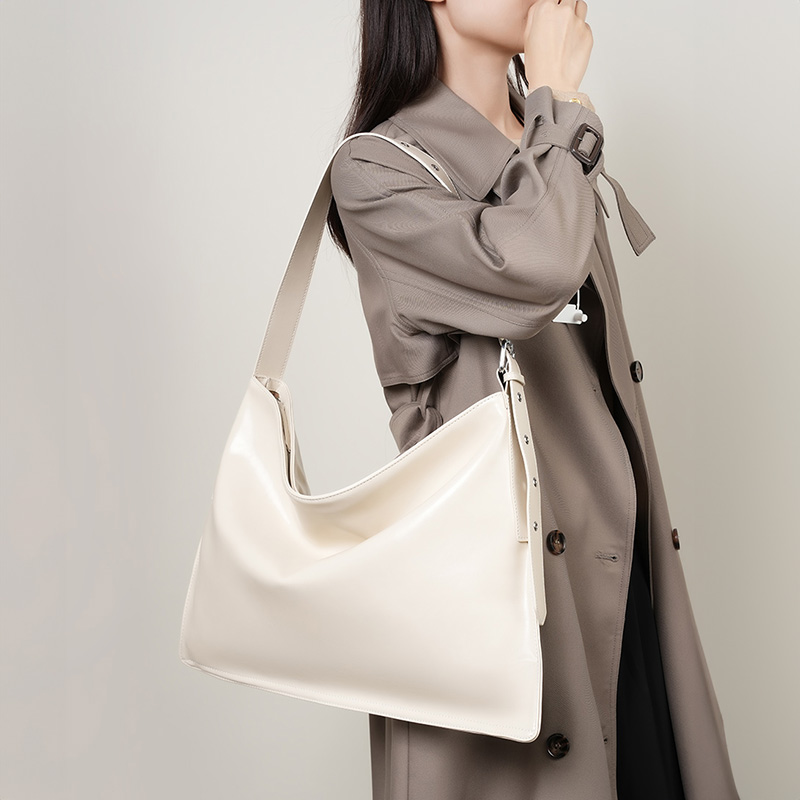 Large Black Patent Shoulder Bag