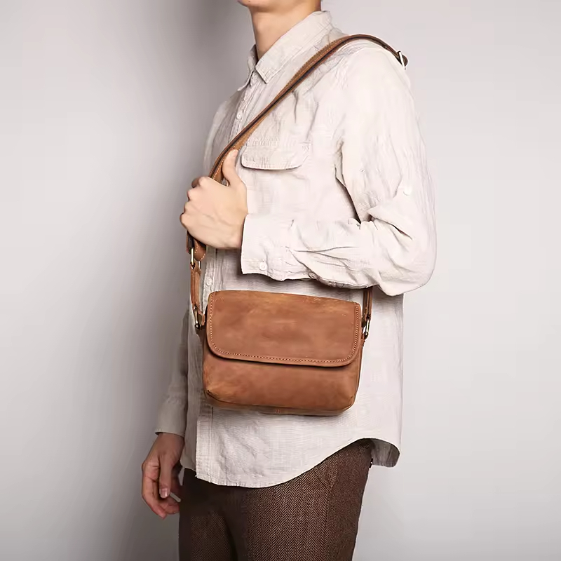 Vintage Leather Crossbody Bag