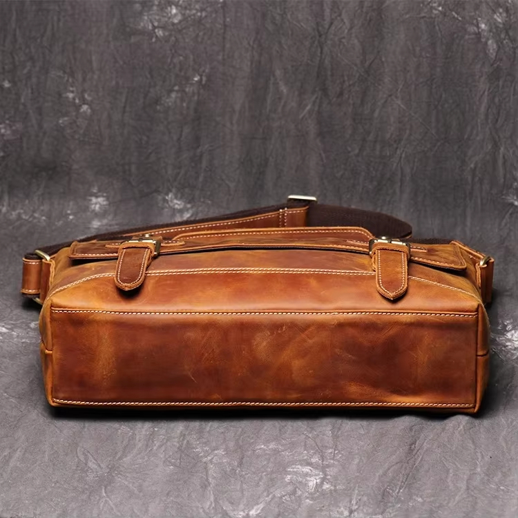 Vintage Leather Messenger Bag
