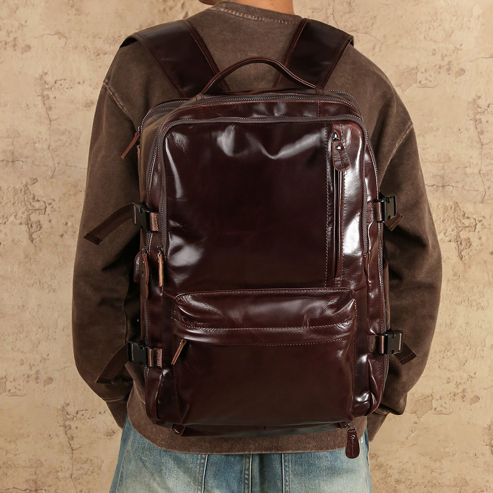 Leather Travel Backpack