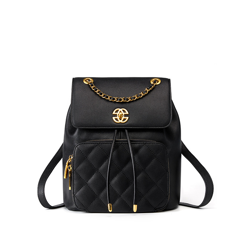 Luxury Quilted Leather Backpack