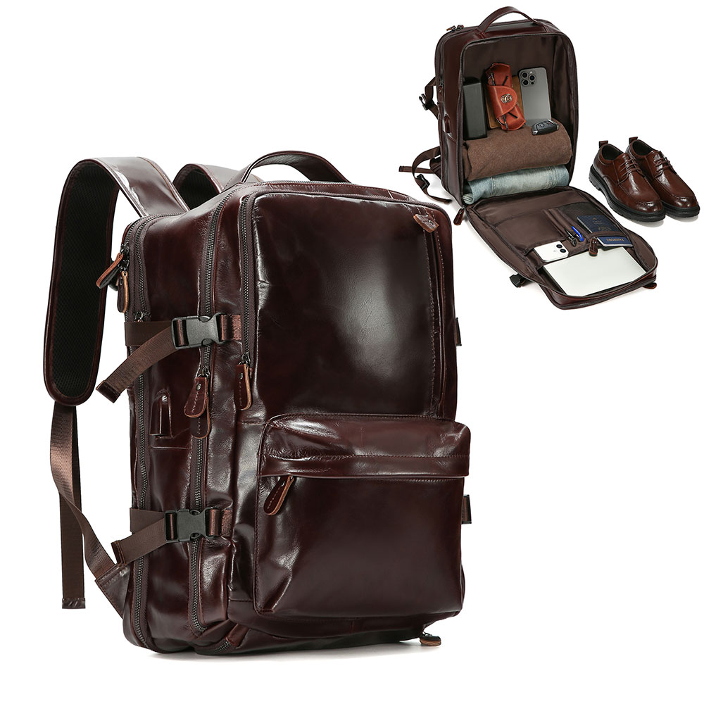 Leather Travel Backpack