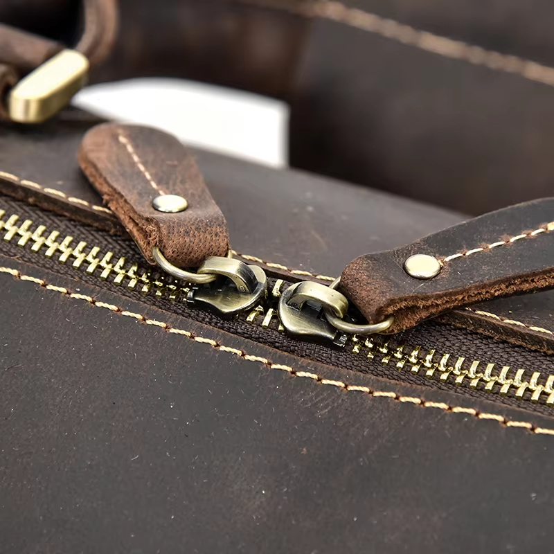 Vintage Leather Duffel Bag