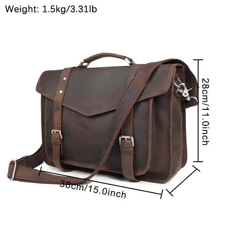 Vintage Leather Messenger Bag