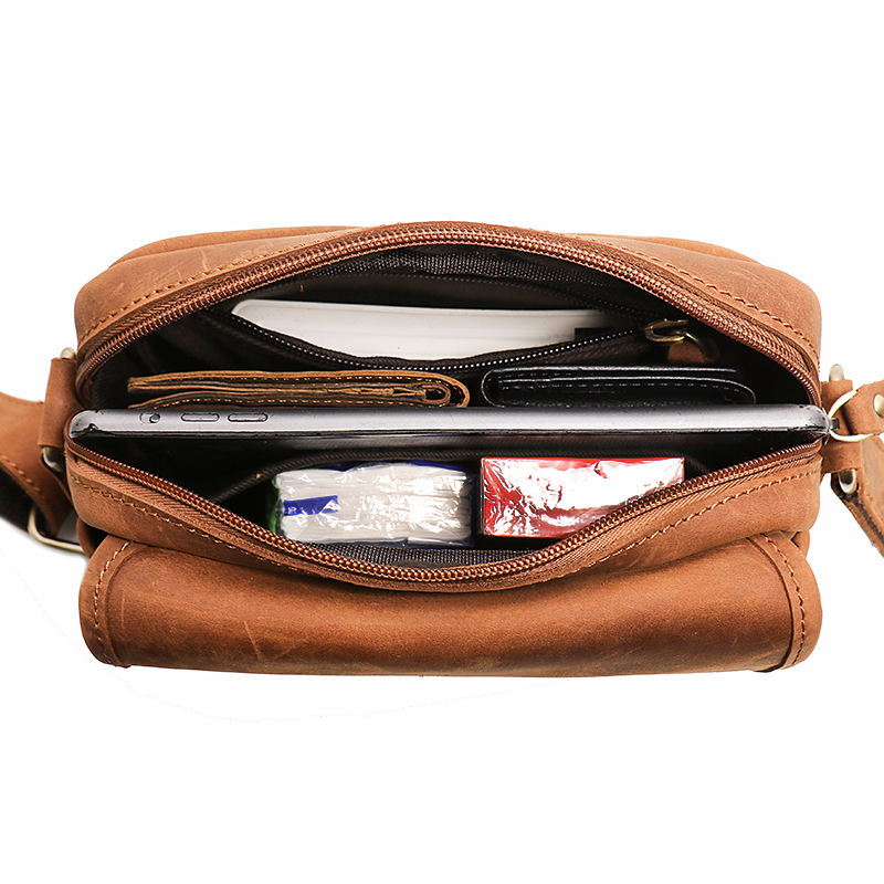 Vintage Leather Crossbody Bag