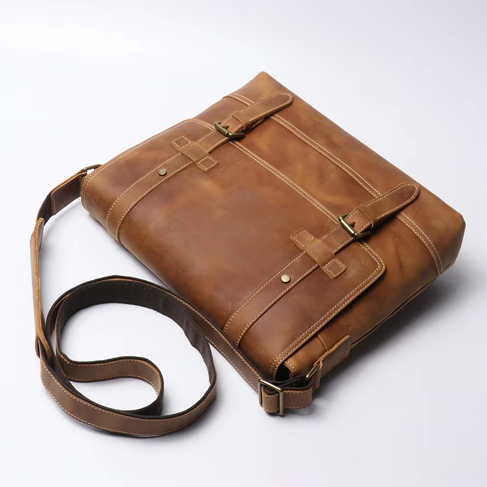 Vintage Leather Messenger Bag
