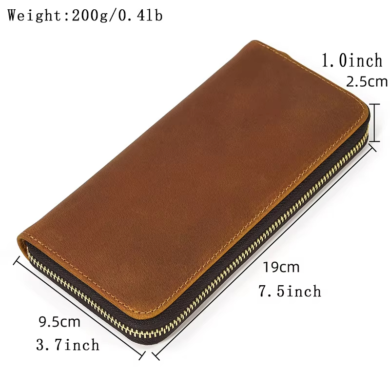 Leather Zip Around Wallet