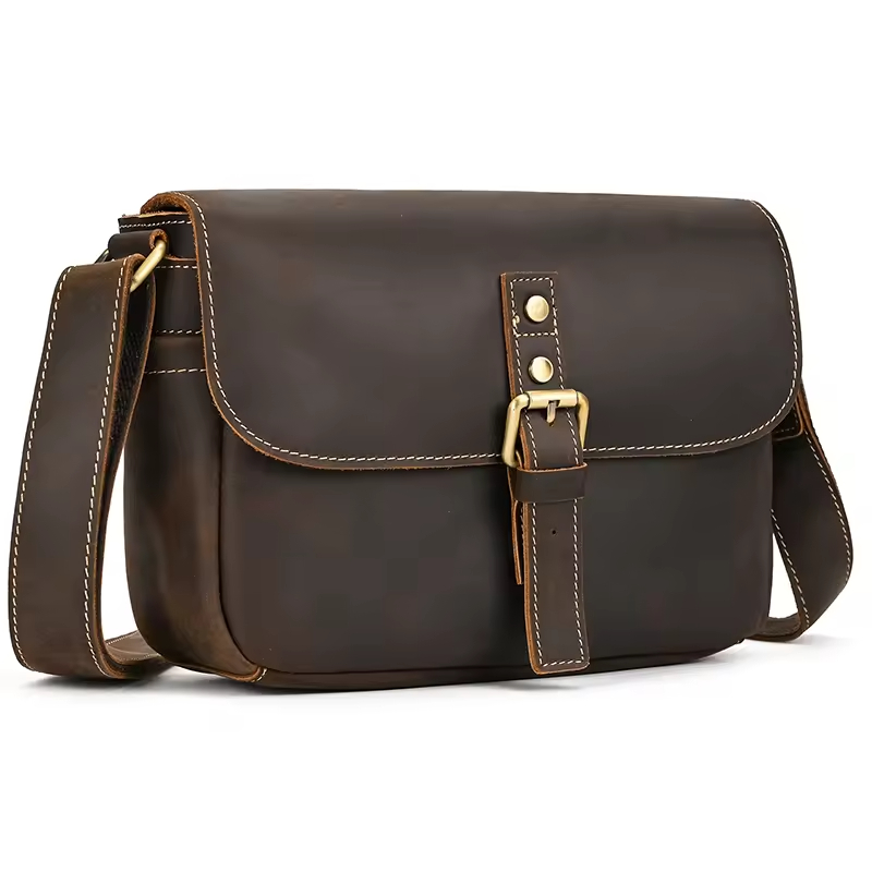 Vintage Leather Messenger Bag