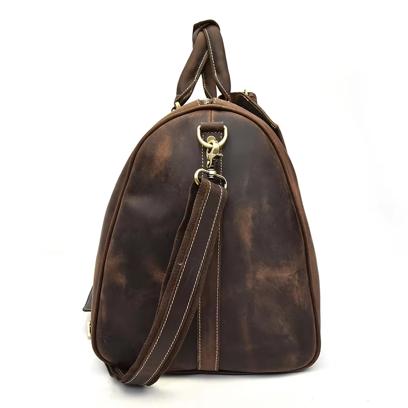Vintage Leather Duffel Bag